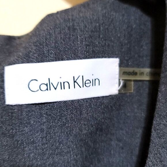 Calvin Klein Gray ColorBlock Dress Sz 4 - Picture 7 of 8